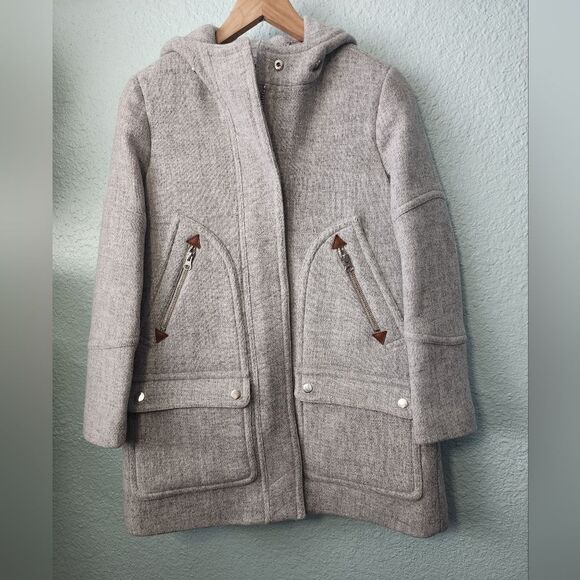 J crew chateau parka in ltalian stadium-cloth coat jacket without fur - Picture 2 of 14